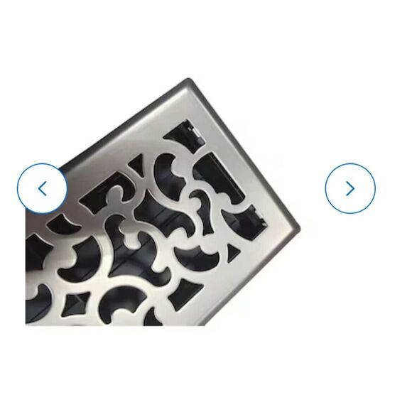 allen + roth 4-in x 10-in Maximum Airflow Steel Satin Nickel Floor Register - Picture 6 of 7
